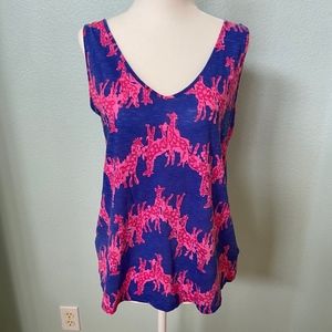Lilly Pulitzer Gigi V-Neck Giraffe Tank Top